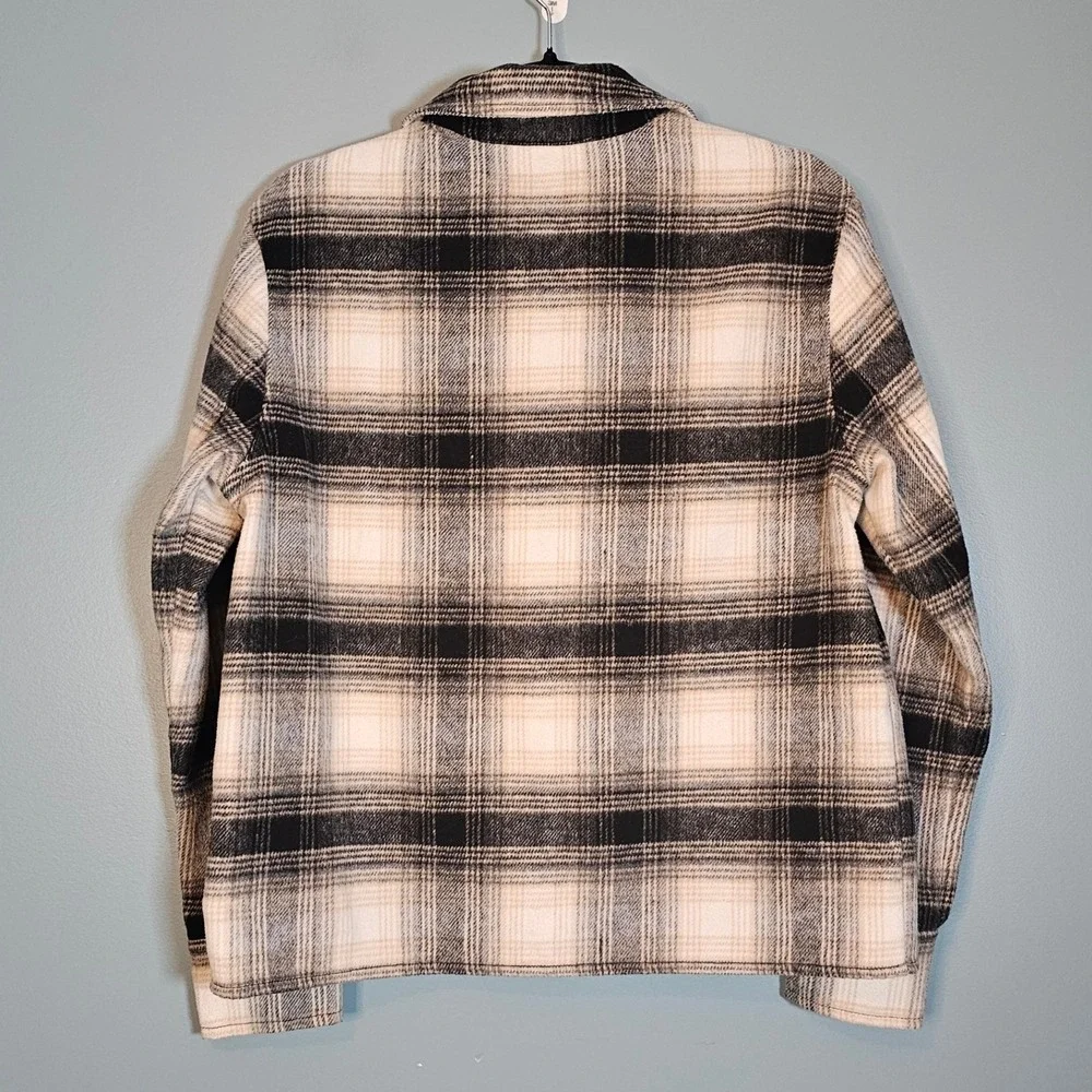 BB Dakota Steve Madden Plaid Button Up Shirt Jacket Women's Size Medium - Picture 2 of 5